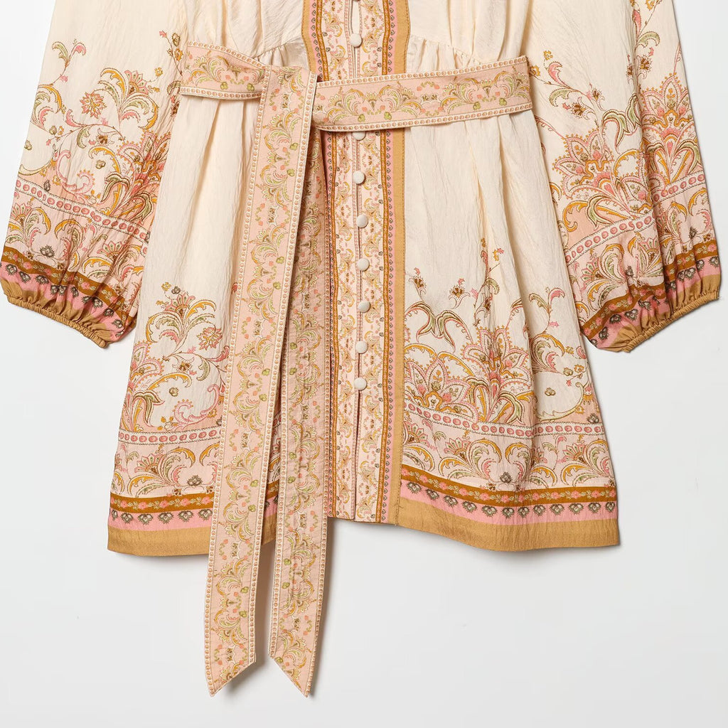 Spring positioning V-neck vacation style dress