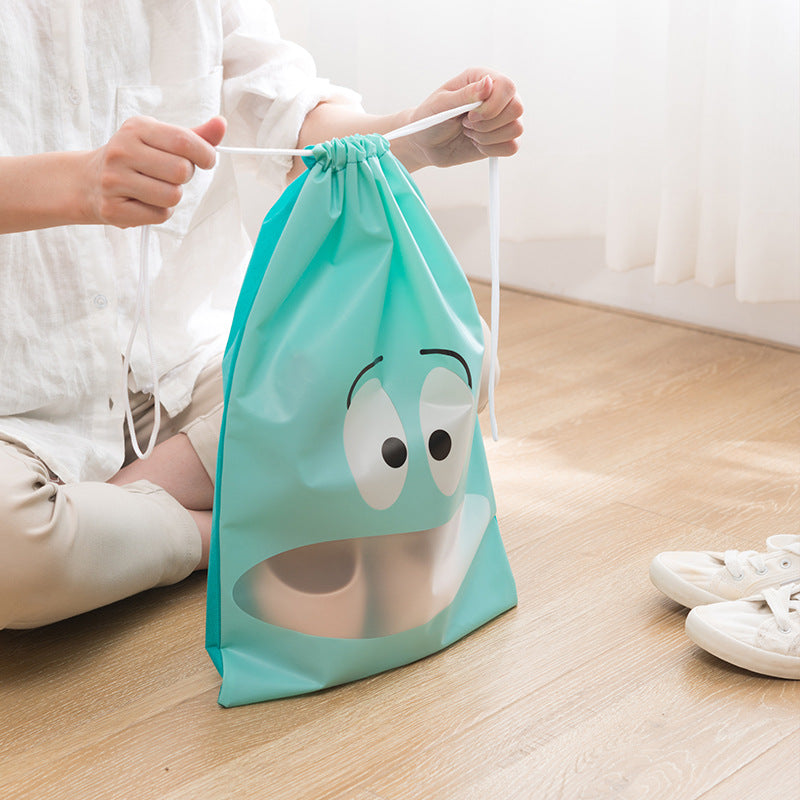 Travel Shoe Storage Bag Portable Bunch Mouth Finishing Bag Sundries Clothes Dustproof And Anti-Dirty Drawstring Bag