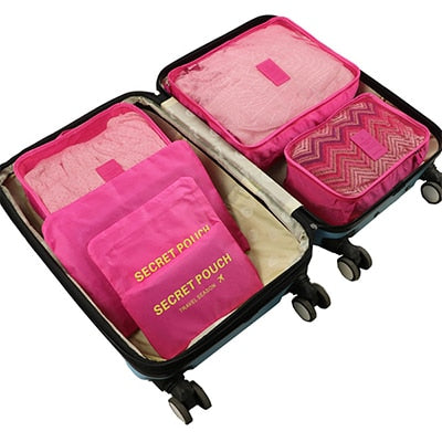 6Pcs/set Packing Cube Travel Bags Portable Large Capacity Clothing Sorting Organizer Luggage Accessories Supplies Product