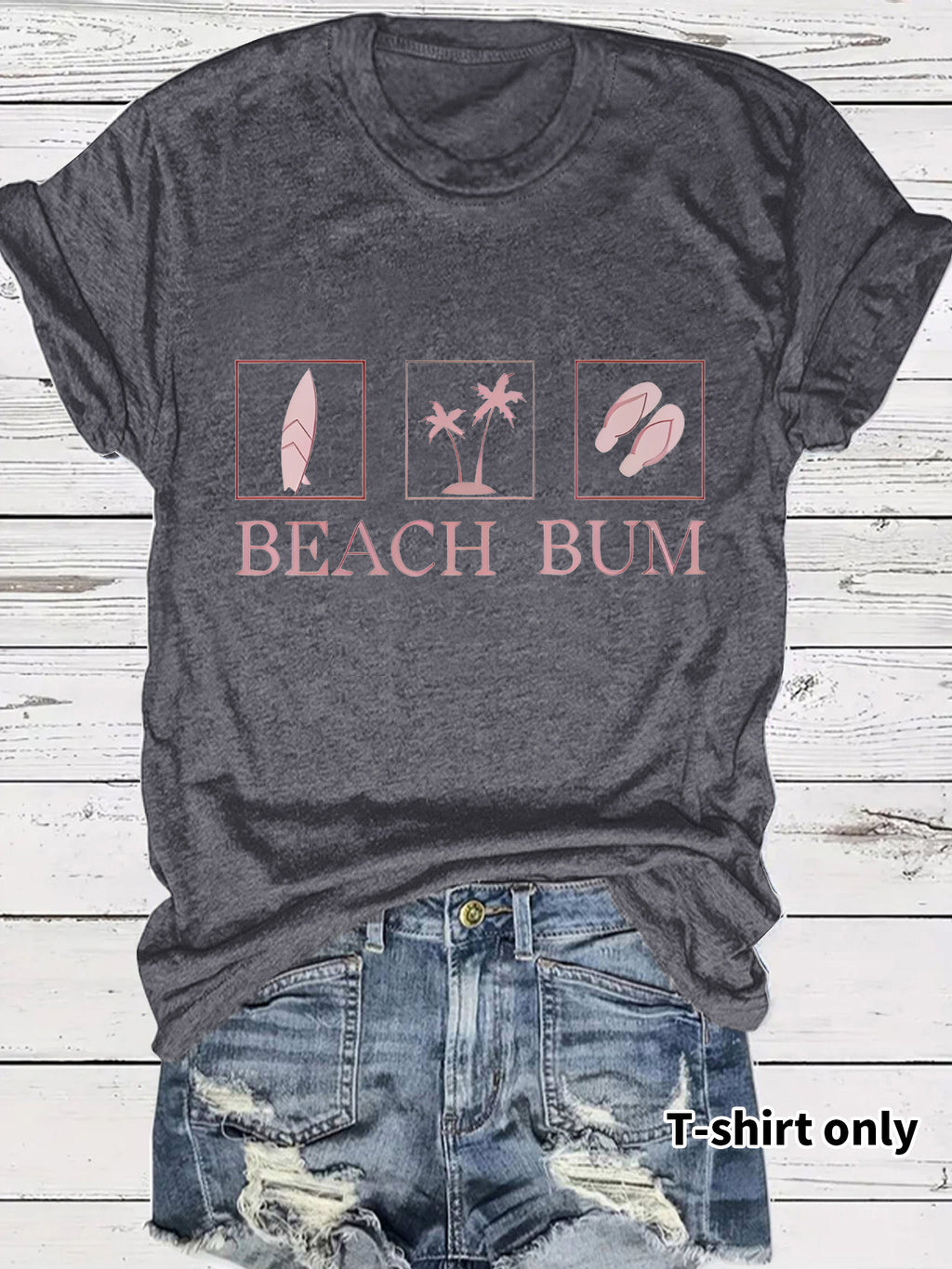 T-shirt BEACH BUM print