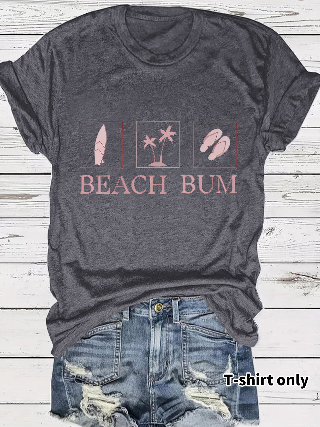 T-shirt BEACH BUM print
