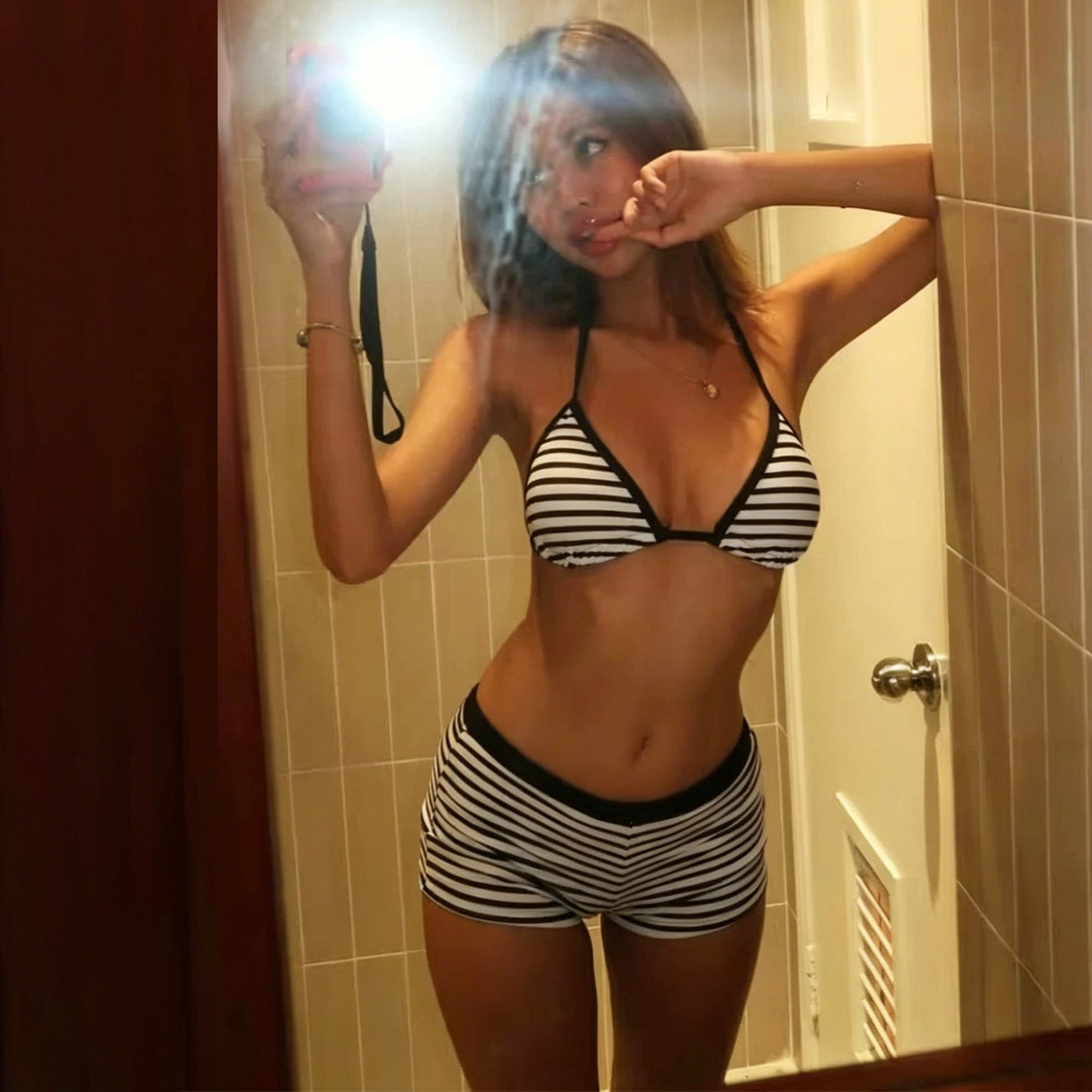 Sexy Stripe Bikini Swimwear for Women