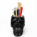 Black Skull Storage Pen Holder for Human Skull Makeup Pen