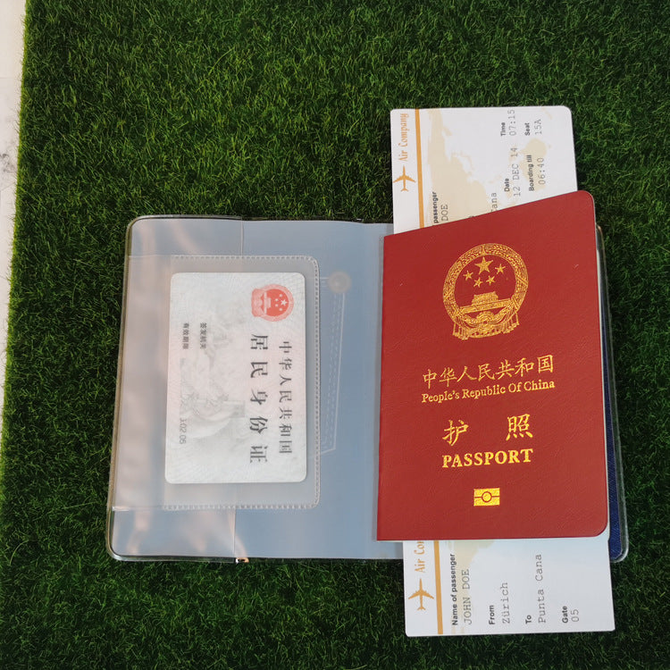 Cartoon passport set document set travel supplies
